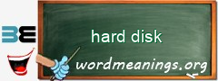 WordMeaning blackboard for hard disk